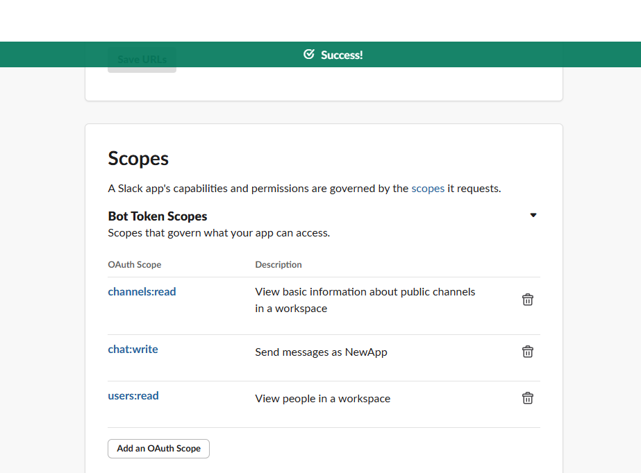 Slack Apps Page